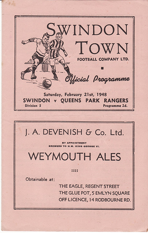 <b>Saturday, February 21, 1948</b><br />vs. Queens Park Rangers (Home)
